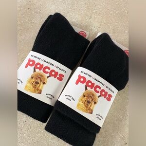 Pacas Black Alpaca Socks